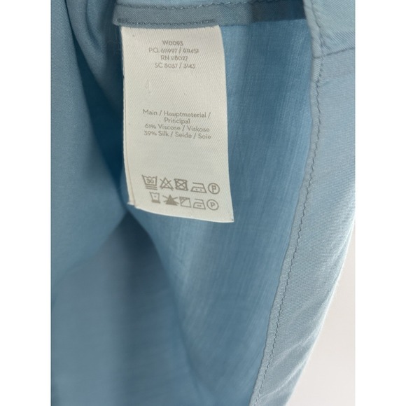 Boden Carey Top Size 14 Blue Short Sleeve Viscose Silk Blend - Picture 4 of 6